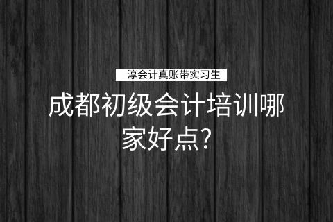 成都初级会计培训哪家好点?-第1张-淳会计
